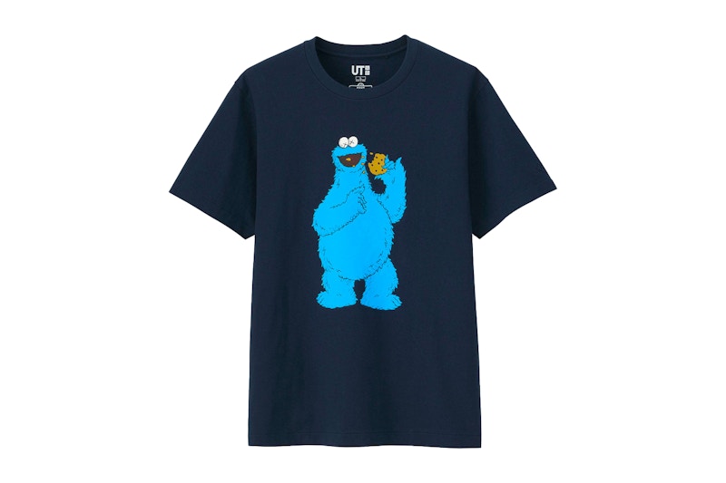 KAWS x Uniqlo x Sesame Street Cookie Monster Tee Navy