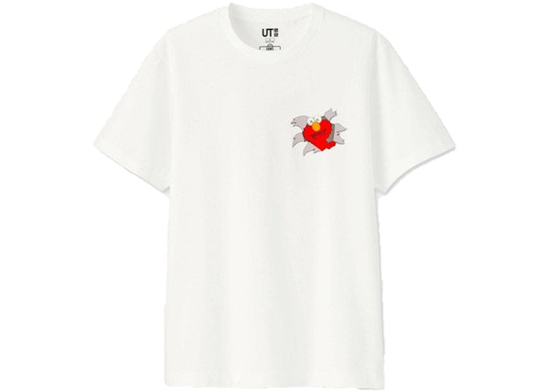 KAWS x Uniqlo x Sesame Street Elmo Tee (Asia Sizing) White