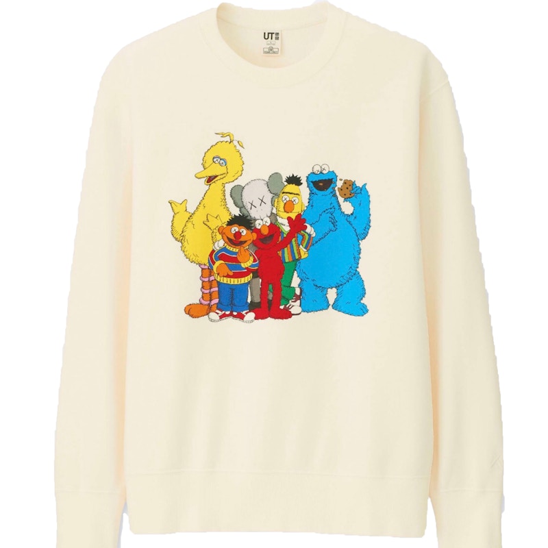 KAWS x Uniqlo x Sesame Street Group #2 Sweatshirt Natural