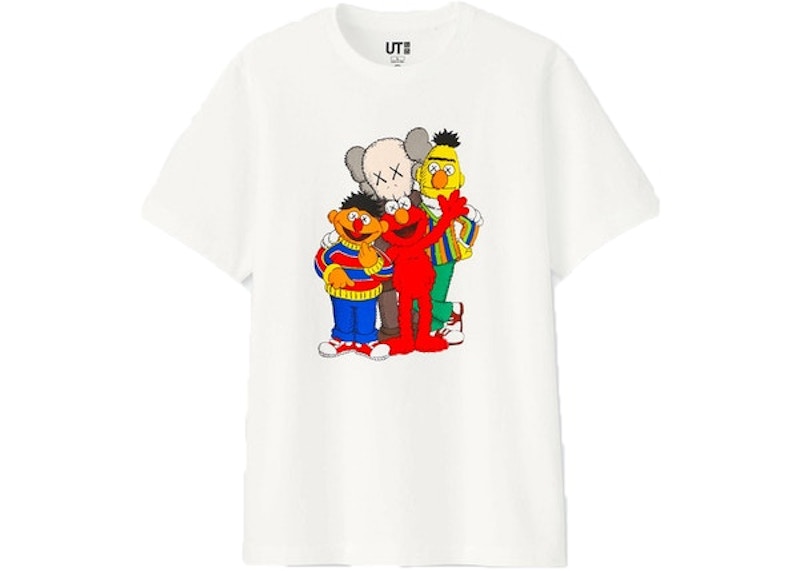 KAWS x Uniqlo x Sesame Street Group Tee (Asia Sizing) White