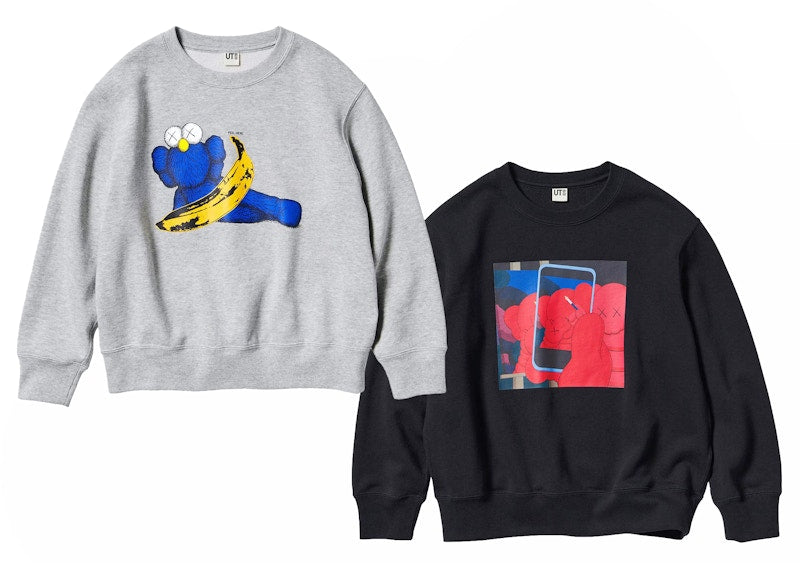 KAWS x Warhol Kids' Graphic 472991/476408 Sweatshirt Set (Asia Sizing) Gray