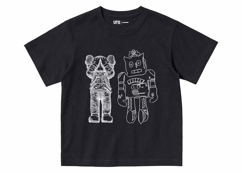 KAWS x Warhol Kids' UT Graphic 476424 T-shirt (Asia Sizing) Black