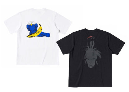 KAWS x Uniqlo Warhol UT Graphic 471321/476352 T-shirt Set (Asia Sizing) White/Black
