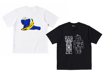 KAWS x Uniqlo Warhol UT Graphic 476351/471321 T-shirt Set White/Black