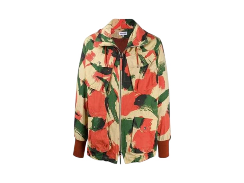 KENZO Brushed Camo Overdyed Utility Parka Multicolor