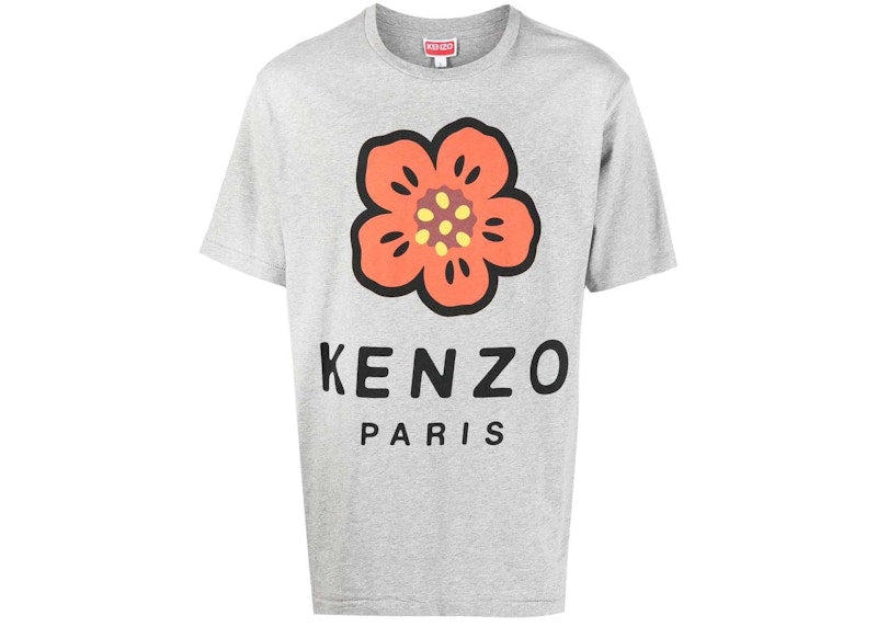KENZO Logo-Print Detail T-shirt Grey