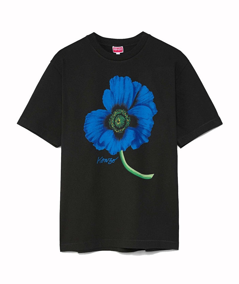 KENZO POPPY by Nigo Front Print T-Shirt Black