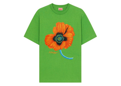 KENZO POPPY by Nigo Front Print T-Shirt Grass Green