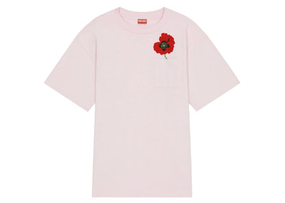 KENZO POPPY by Nigo Women's Oversized Pocket T-Shirt Faded Pink