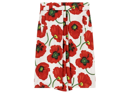 KENZO POPPY by Nigo Women's Skirt White Red