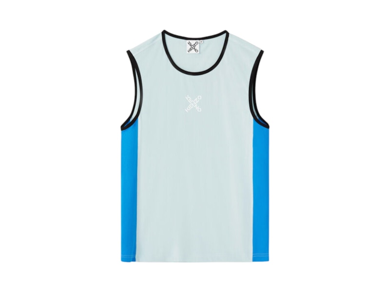 KENZO Sport Vest Sleeveless Tank Top Pale Grey