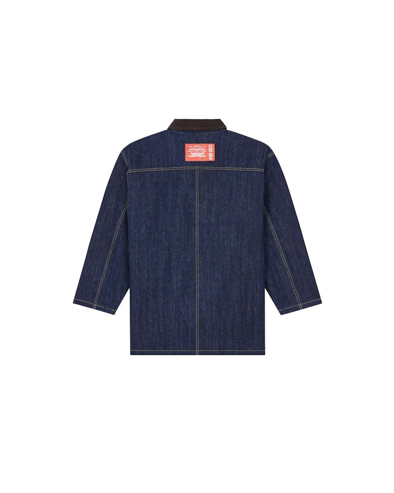 KENZO x LEVI'S Genderless Denim Parka Rinse Blue Denim