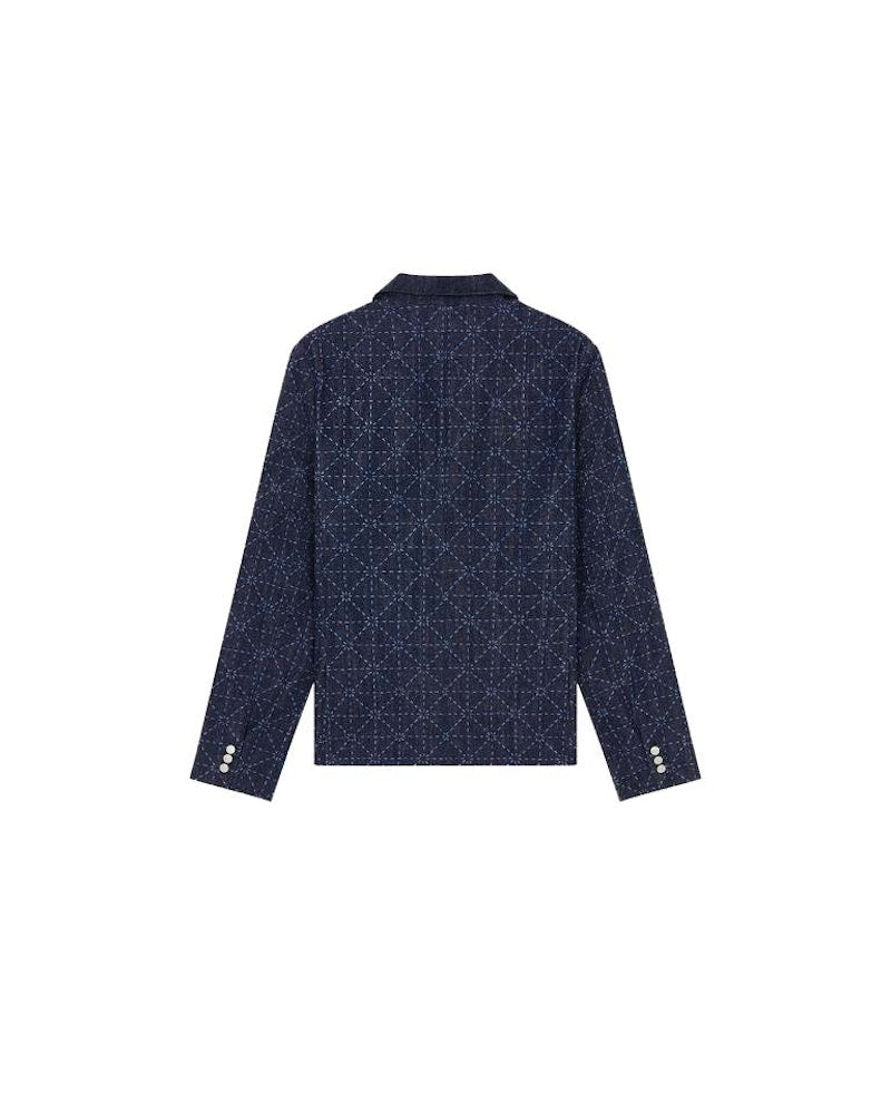 KENZO x LEVI'S Printed Denim Blazer Rinse Blue Denim