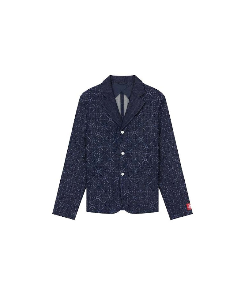 KENZO x LEVI'S Printed Denim Blazer Rinse Blue Denim