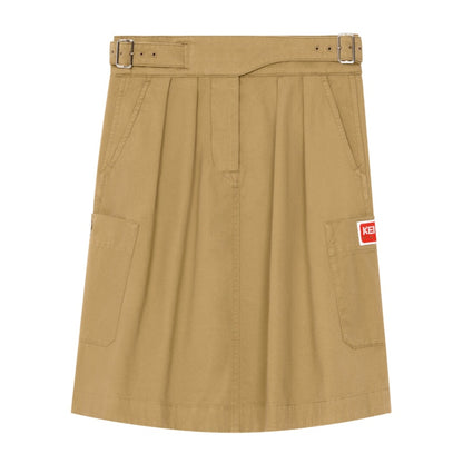 KENZO x Nigo Belted Military Skirt Beige