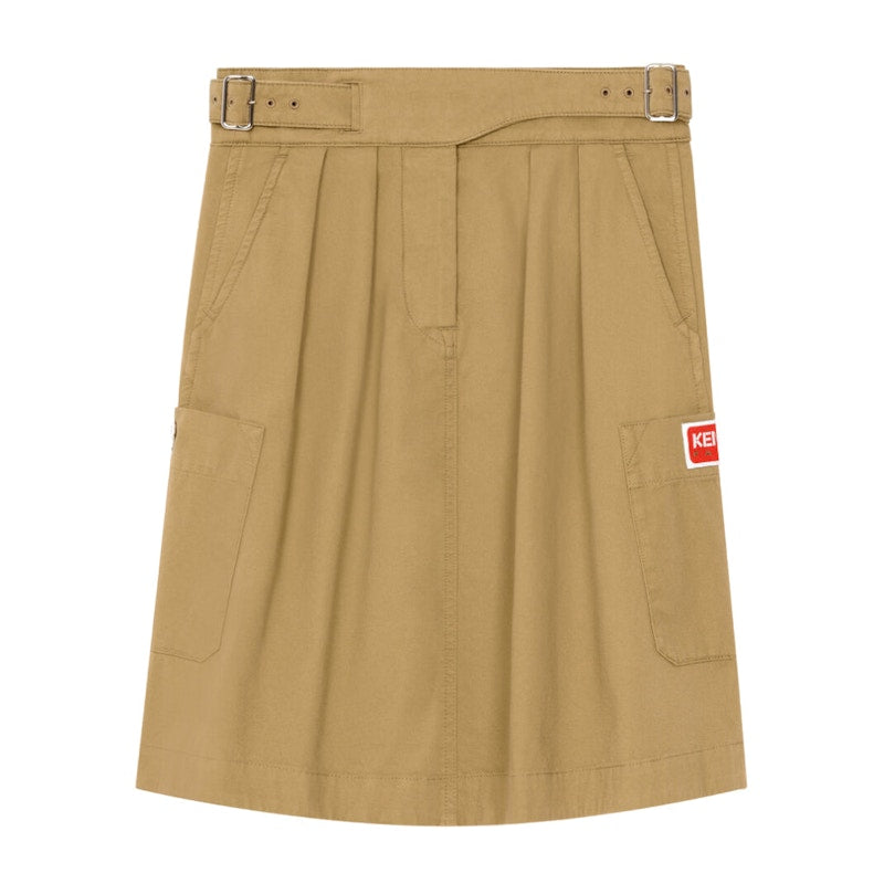 KENZO x Nigo Belted Military Skirt Beige