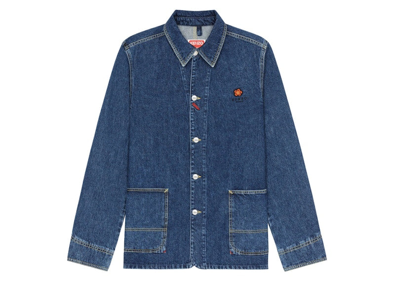 KENZO x Nigo Boke Flower Crest Denim Workwear Jacket Blue