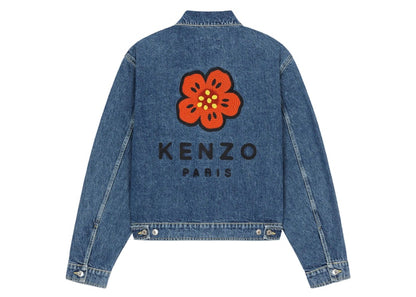 KENZO x Nigo Boke Flower Embroidered Denim Tracker Jacket Blue