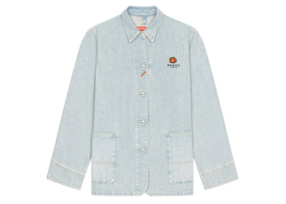 KENZO x Nigo Boke Flower Women's Crest Denim Workwear Jacket Sky Blue