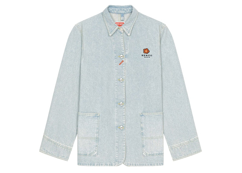KENZO x Nigo Boke Flower Women's Crest Denim Workwear Jacket Sky Blue