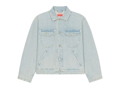 KENZO x Nigo Boke Flower Women's Embroidered Denim Tracker Jacket Sky Blue
