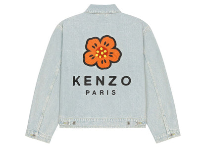 KENZO x Nigo Boke Flower Women's Embroidered Denim Tracker Jacket Sky Blue