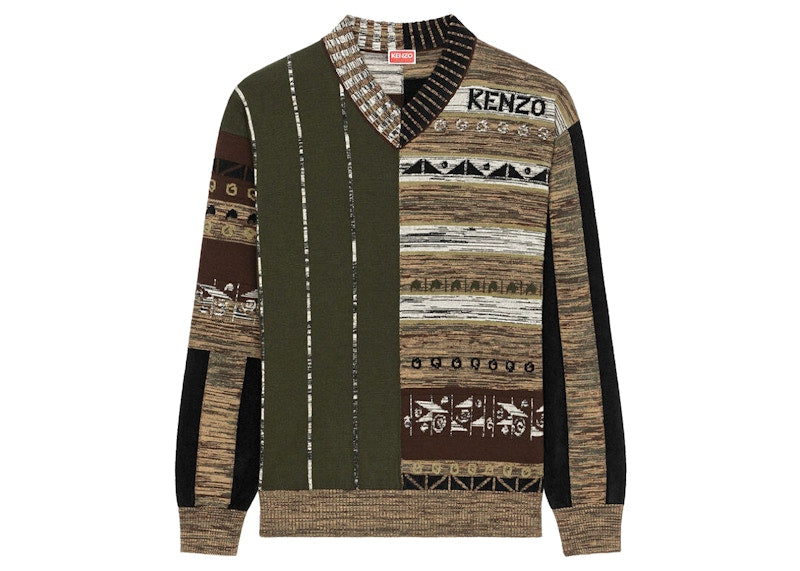 KENZO x Nigo Jacquard Jumper Dark Khaki