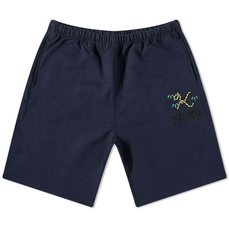 KENZO x Nigo Tiger Tail Logo Embridered Shorts Blue
