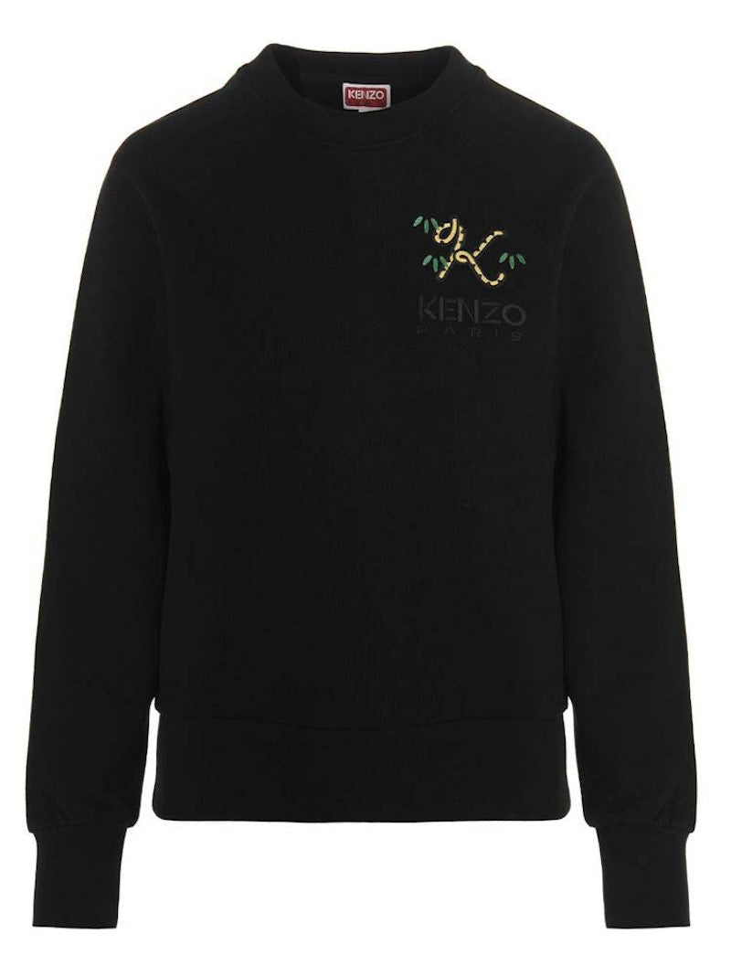 KENZO x Nigo Tiger Tail Logo Embridered Sweatshirt Black