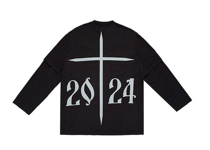 Kanye West 2024 2 Layer L/S T-shirt Black