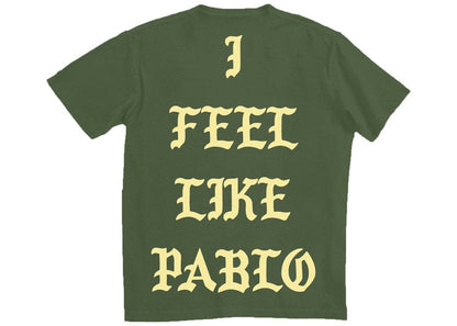 Kanye West Amsterdam Pablo Pop-Up I Feel Like Pablo T-shirt Military Green