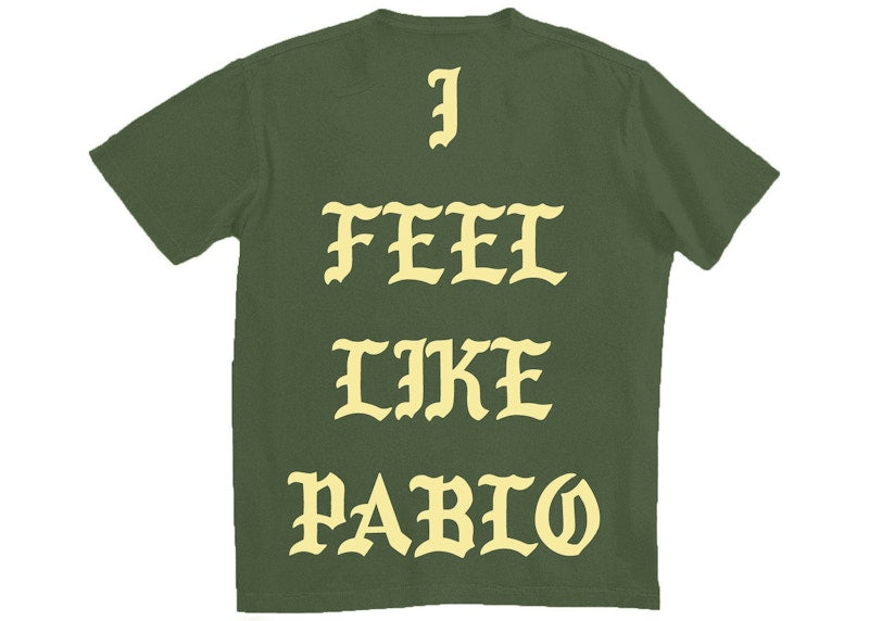 Kanye West Amsterdam Pablo Pop-Up I Feel Like Pablo T-shirt Military Green