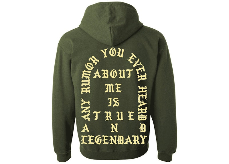 Kanye West Amsterdam Pablo Pop-Up True And Legendary Hoodie Military Green