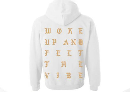 Kanye West Amsterdam Pablo Pop-Up Woke Up And Felt The Vibe Hoodie White