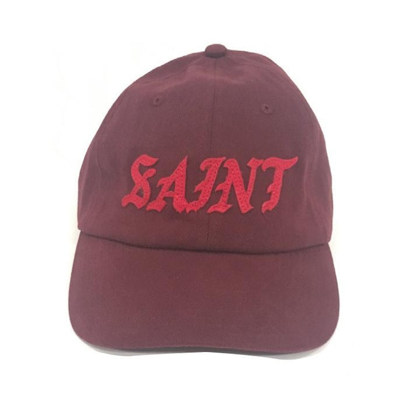 Kanye West Applique Saint Hat Burgundy