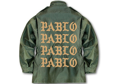Kanye West Atlanta Pablo Pop-Up Military Jacket Green