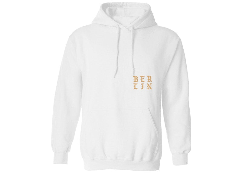 Kanye West Berlin Pablo Pop-Up Woke Up And Felt The Vibe Hoodie White