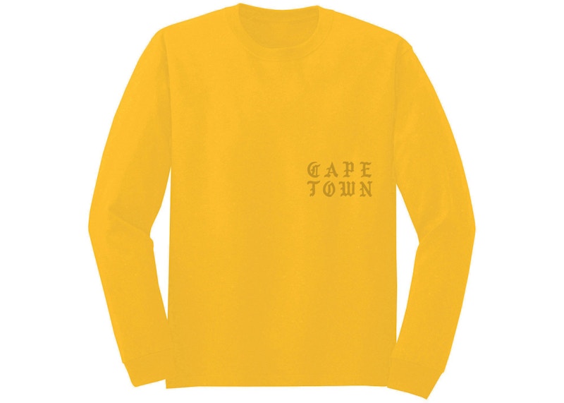 Kanye West Cape Town Pablo Pop-Up We Young And We Alive L/S Tee Gold