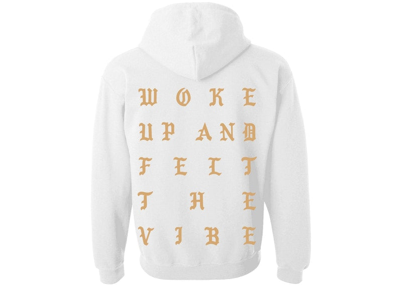 Kanye West Chicago Pablo Pop-Up Woke Up And Felt The Vibe Hoodie White