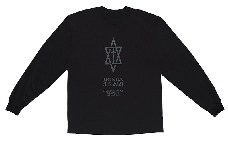Kanye West DONDA August 5 Listening Event L/S T-shirt Black