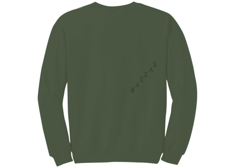 Kanye West Dallas Pablo Pop-Up Perfect Crewneck Military Green