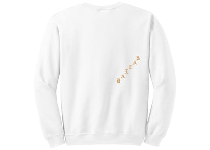 Kanye West Dallas Pablo Pop-Up Who Your Real Friends Crewneck White
