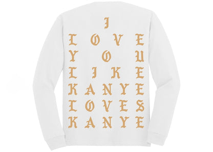 Kanye West Detroit Pablo Pop-Up Kanye Loves Kanye L/S Tee White