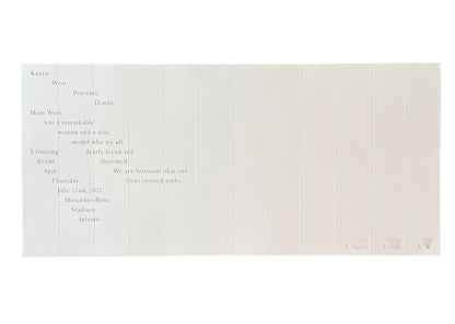 Kanye West Donda Listening Party Fan Poster