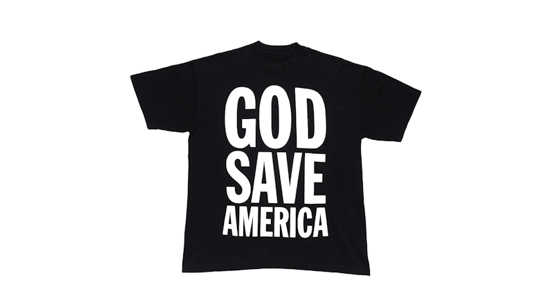 Kanye West God Save America Tee Black