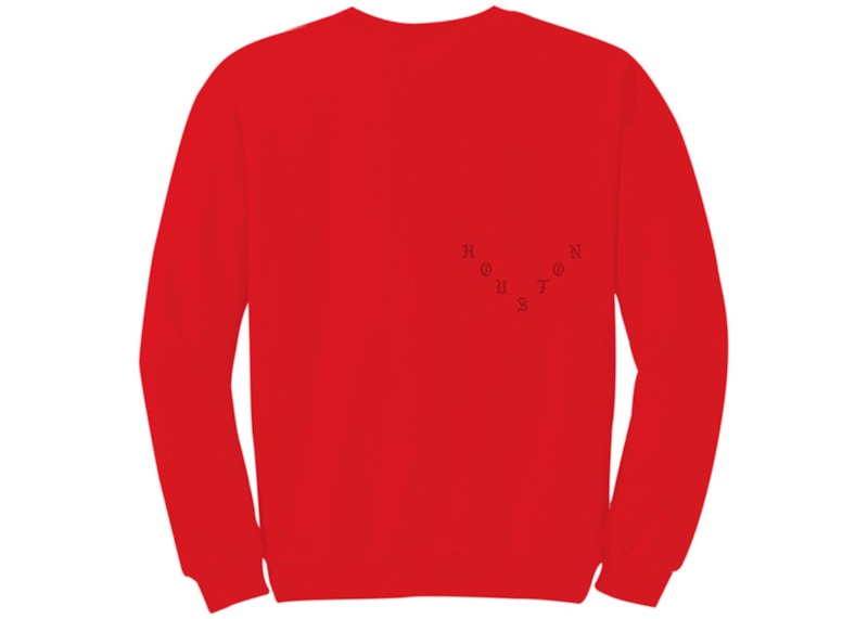 Kanye West Houston Pablo Pop-Up Perfect Crewneck Red