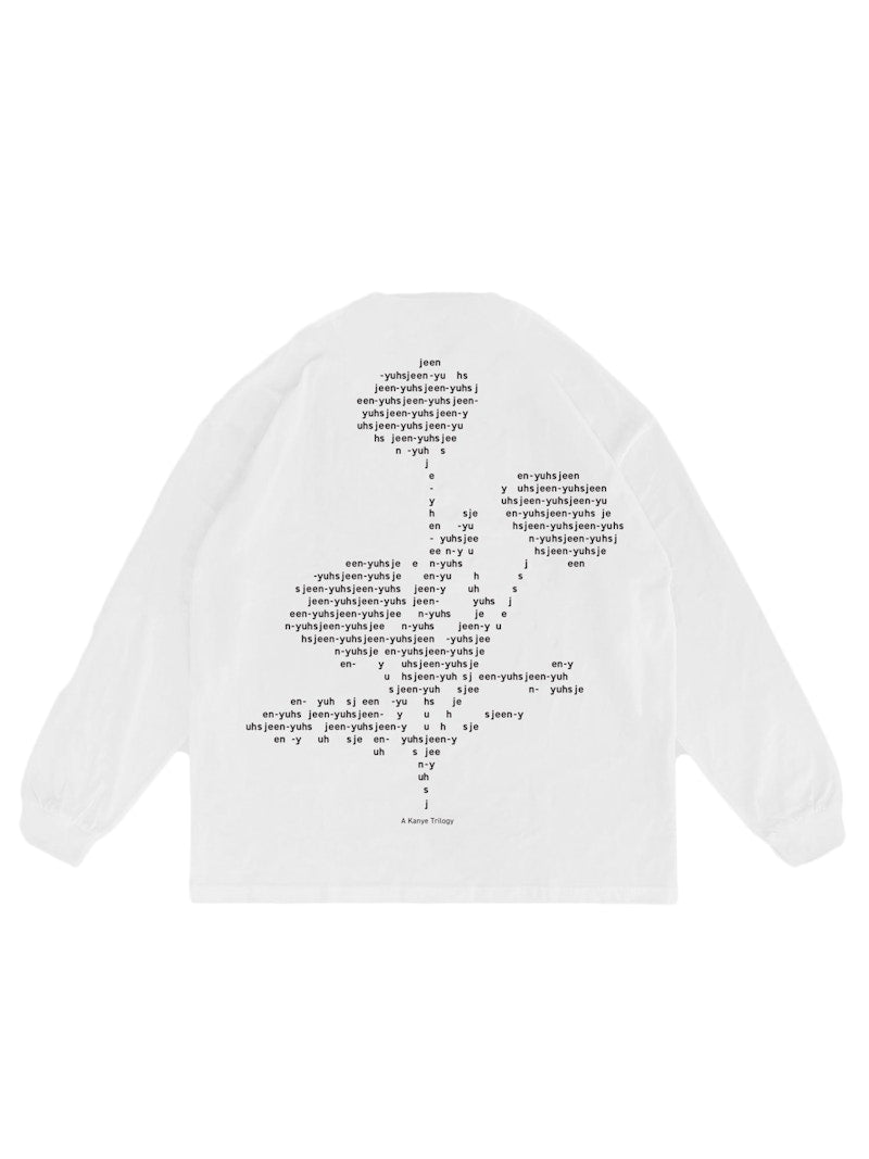 Kanye West Jeen-Yuhs FLWR L/S T-shirt White