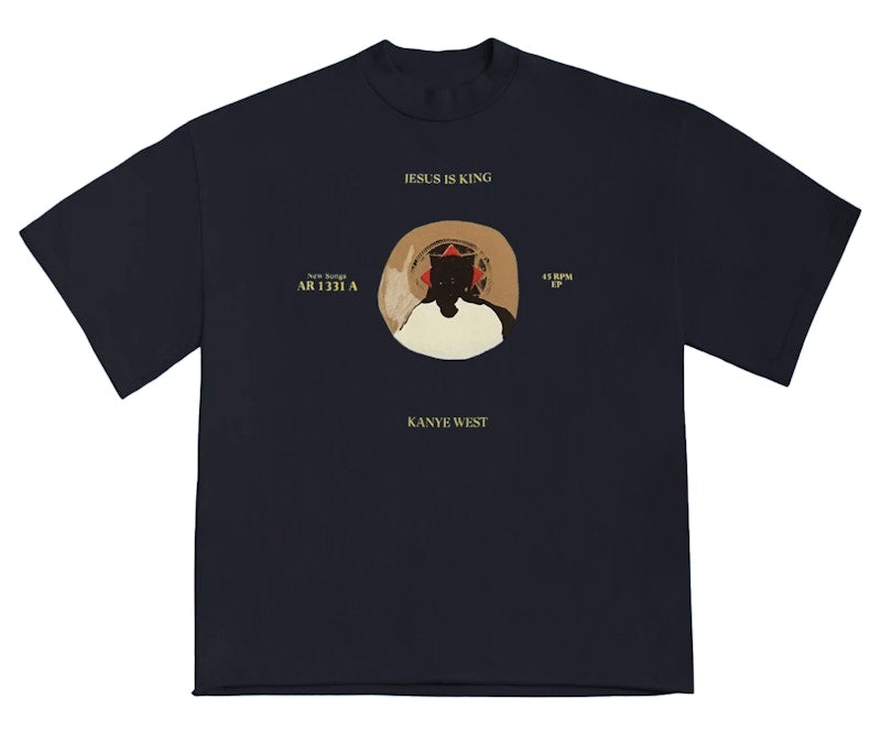 Kanye West Jesus Is King 45 T Shirt Navy