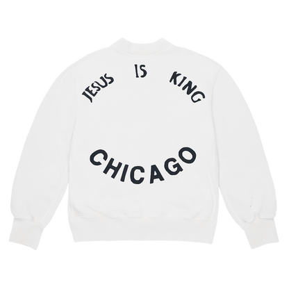 Kanye West Jesus Is King Chicago Crewneck White