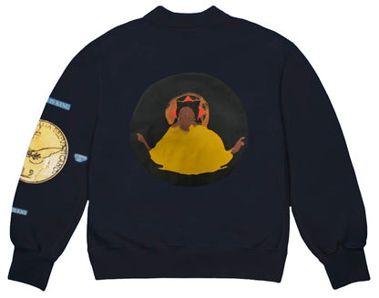 Kanye West Jesus Is King Chicago Gold II Crewneck Navy